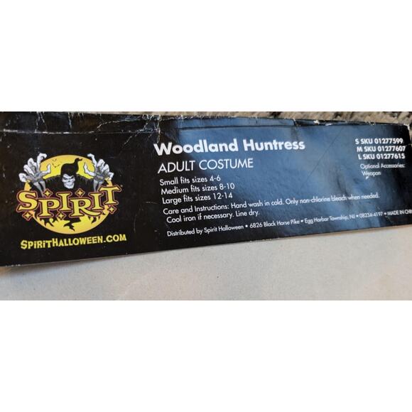 Woodland Huntress Adult Halloween Costume Robin Hood Zelda Size M 8-10 - Picture 6 of 6